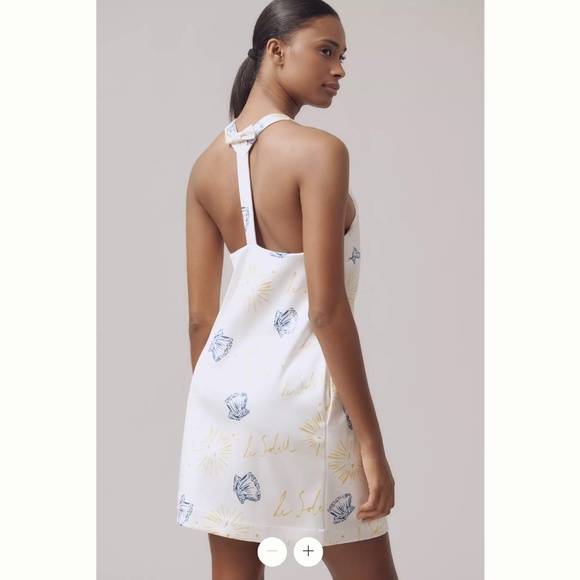 Anthropologie Nephthys Illustrated Maeve Sleeveless Square-Neck Shift Mini Dress - Picture 2 of 3